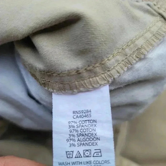 Place Boys Flat Front Beige Khaki Chino Pants Adjastable 29x27 Waist Sz 14 - Picture 5 of 10